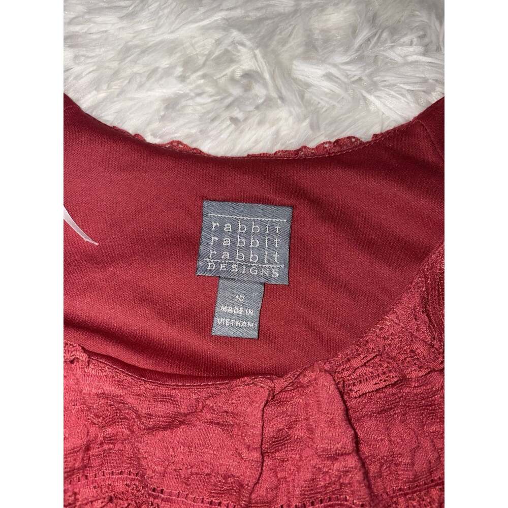 Rabbit Rabbit Rabbit Designs 10 Pink Lace Dress. Pretty, Exc. Quality - Picture 4 of 10